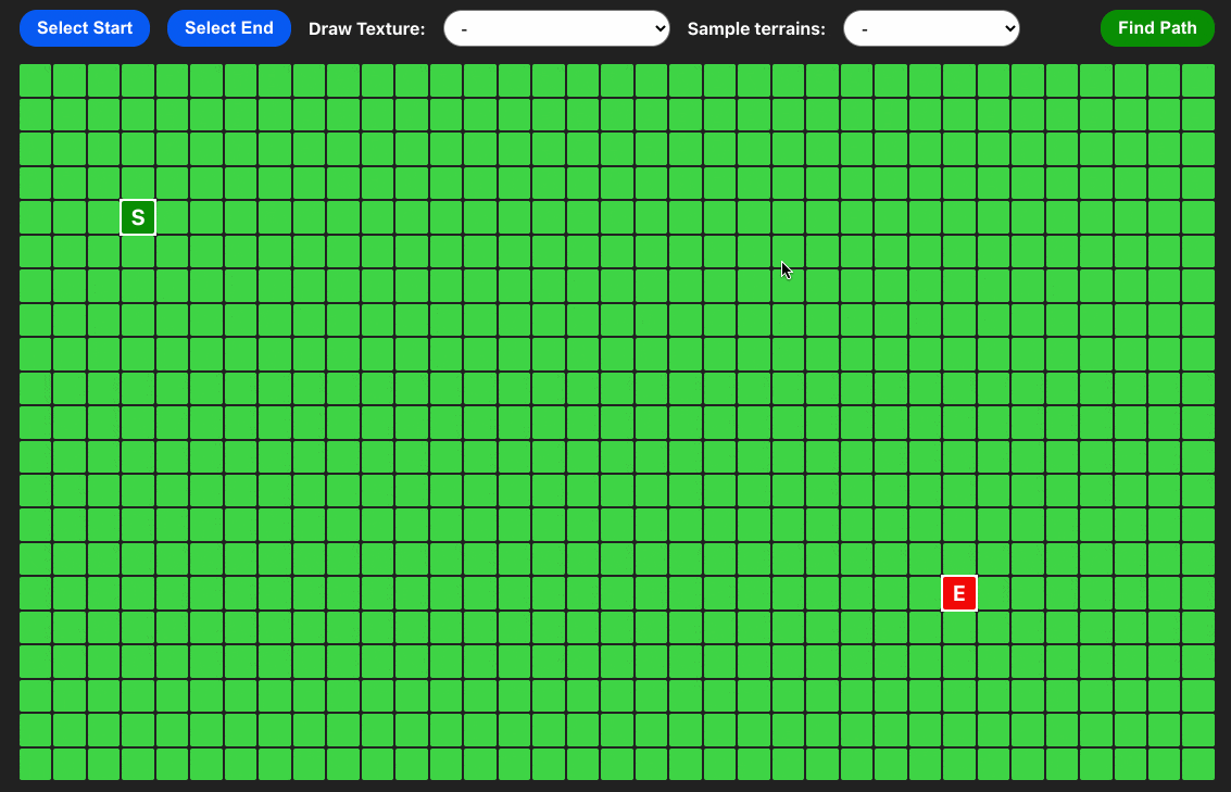 Interactive pathfinder screencap